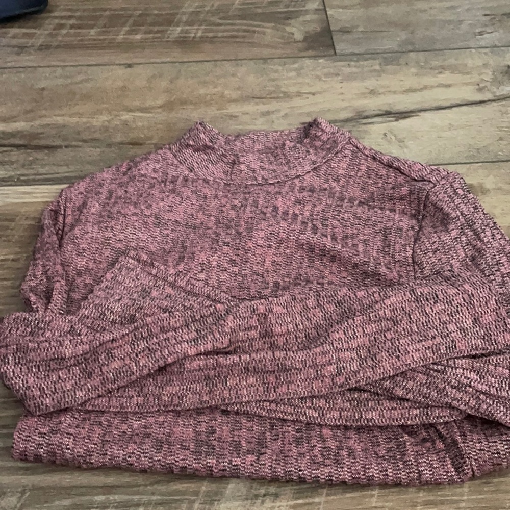 From SHEIN. Long sleeved turtleneck. Pink and black